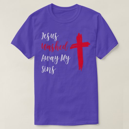 Jezus heeft mijn zonden weggespoeld t-shirt (Design voorkant)