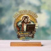 Jezus heeft per ongeluk alle browsertabbladen gesl acryl bord (Neutraal)