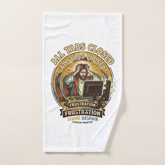 Jezus heeft per ongeluk alle browsertabbladen gesl handdoek (Handdoek)
