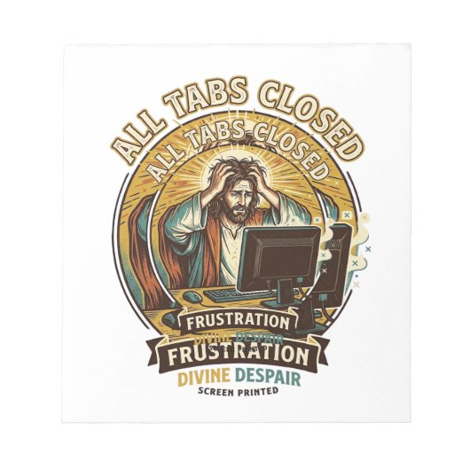 Jezus heeft per ongeluk alle browsertabbladen gesl notitieblok (Voorkant)