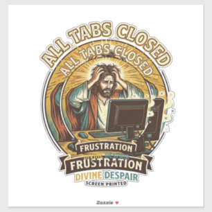 Jezus heeft per ongeluk alle browsertabbladen gesl sticker
