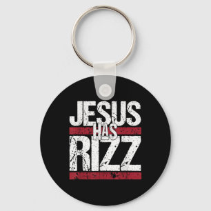 Jezus heeft Rizz eenvoudig Christelijk geloof gelo Sleutelhanger