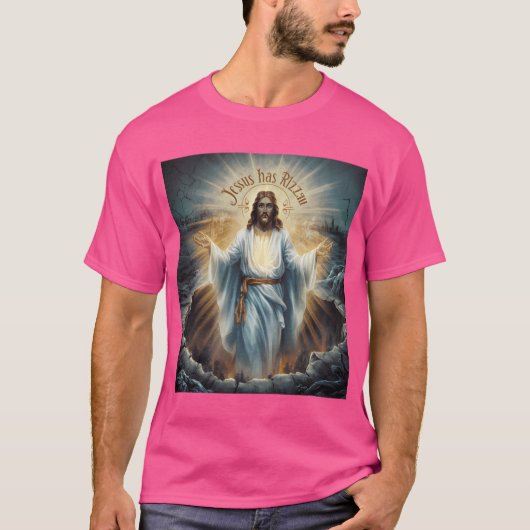 Jezus heeft Rizzen .Christelijk schilderij T-shirt (Voorkant)