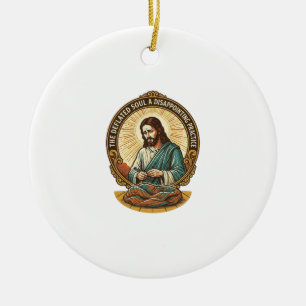 Jezus Heeft Yoga Bal Totally Laten Leeglopen Gym H Keramisch Ornament