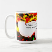 Jezus heeft zorgen en angstig geslagen koffiemok (Links)