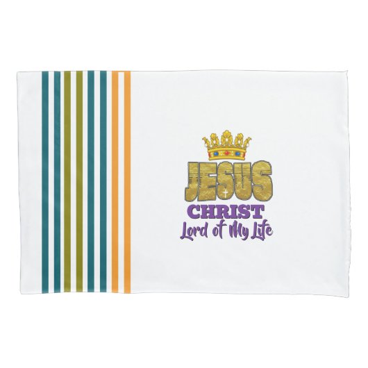 Jezus Heer van mijn leven Wit Christelijk Kussensloop (Voorkant)