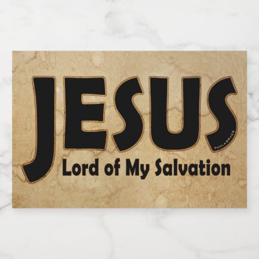 Jezus Heer Verlossing Likeurfles Etiket (Enkel label)