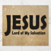 Jezus Heer Verlossing Likeurfles Etiket (Enkel label)