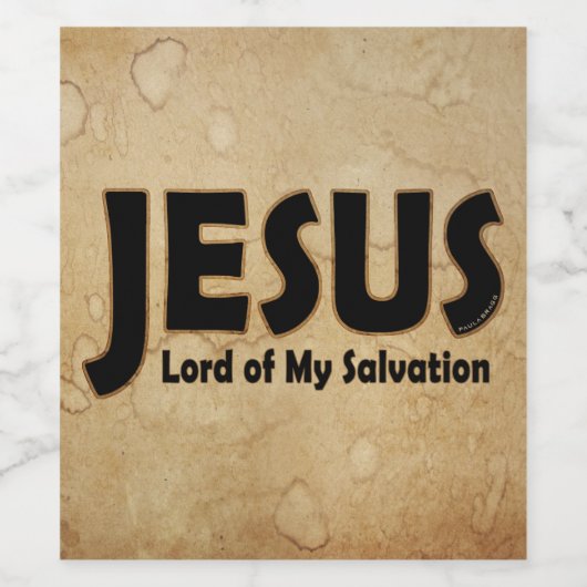 Jezus Heer Verlossing Wijn Etiket (Enkel label)