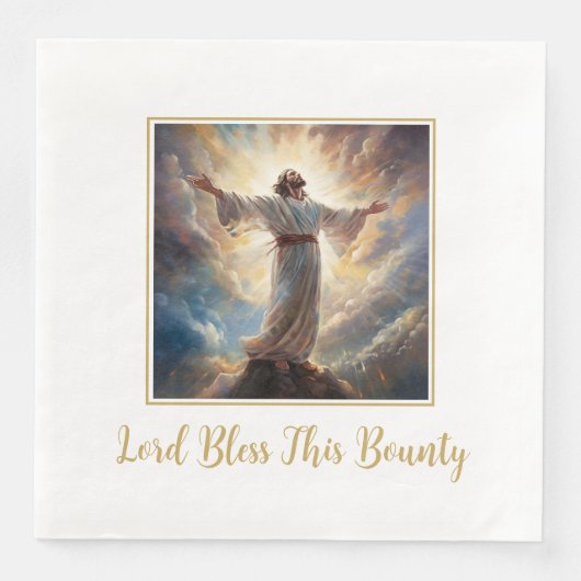 Jezus Heer zegene papieren servetten (Voorkant)