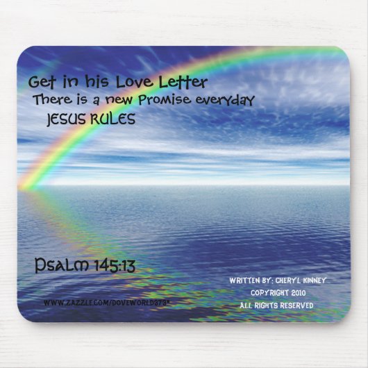Jezus heerst Mousepad Muismat (Voorkant)