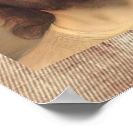 Jezus Heilig gezicht en Schudder van Turijn Poster (Hoek)