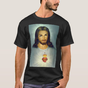 Jezus Heilig Hart Goddelijke Barmhartigheid Christ T-shirt