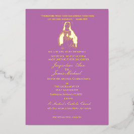 Jezus Heilig Hart Katholiek Folie Uitnodiging