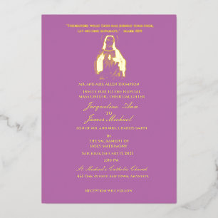 Jezus Heilig Hart Katholiek Folie Uitnodiging