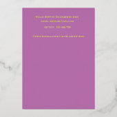 Jezus Heilig Hart Katholiek Folie Uitnodiging (Achterkant)