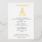 Jezus Heilig Hart Katholieke Folie Uitnodiging (Voorkant)