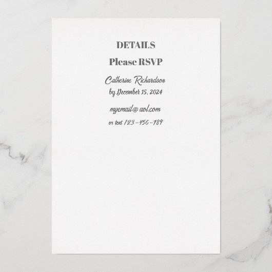 Jezus Heilig Hart Katholieke Folie Uitnodiging (Achterkant)