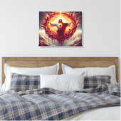 jezus heilig hart Plechtigheid van de meest heilig Canvas Afdruk (Insitu (Slaapkamer))