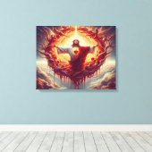 jezus heilig hart Plechtigheid van de meest heilig Canvas Afdruk (Insitu (Houten vloer))