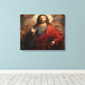 jezus heilig hart Plechtigheid van de meest heilig Canvas Afdruk (Insitu (Houten vloer))