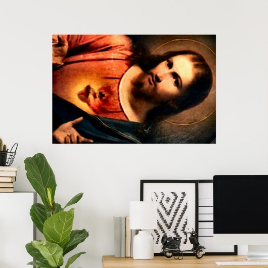 Jezus - Heilig Hart Poster (Thuiskantoor)