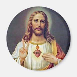  Jezus Heilig Hart Vredesteken Portret Magneet