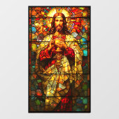 Jezus Heilige Communie Faux Glas in lood Raamsticker (Vel)