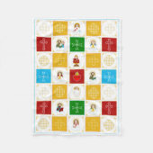 Jezus, heiligen en engelen fleece deken (Voorkant)