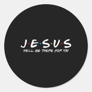 Jezus Helaas Wees Daarvoor Parodie Grappige Christ Ronde Sticker