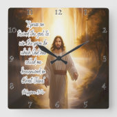 Jezus: hemelse roeping, goddelijke prijs vierkante klok (Voorkant)