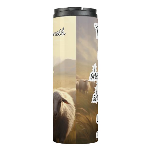 Jezus: Herder, vrede, onfeilbare liefde Thermosbeker (Achterkant)