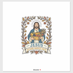 Jezus Herfst Oogst Geloven Jezus Herfst Oogst Ch Sticker