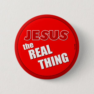 Jezus: het echte ding ronde button 5,7 cm