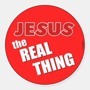 Jezus: het echte ding ronde sticker