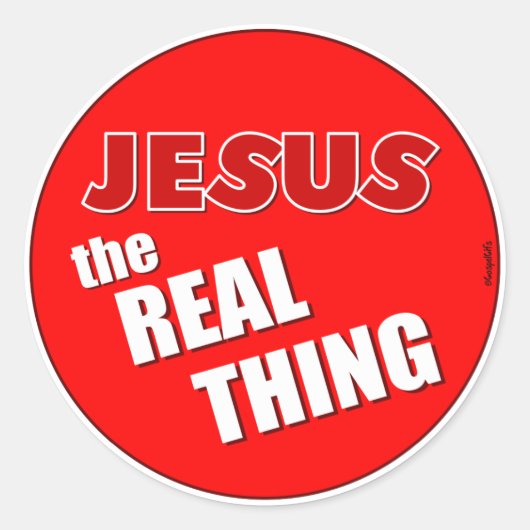 Jezus: het echte ding ronde sticker (Voorkant)
