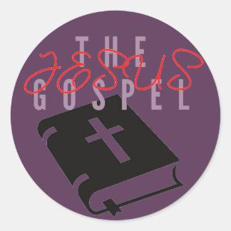Jezus het evangelie Paarse Ronde Sticker