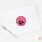 Jezus Het Evangelie Roze Ronde Sticker (Envelop)