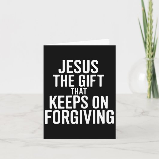Jezus Het Geschenk Dat Blijft Vergeven Christelijk Bedankkaart (Voorkant)