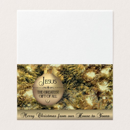 Jezus - Het grootste geschenk van allemaal - Blank Kaart (Buitenkant ongevouwen)