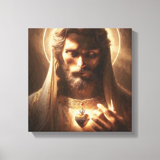 JEZUS HET HART VAN HET LICHT CANVAS AFDRUK (Voorkant)