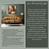 JEZUS HET HART VAN HET LICHT CANVAS AFDRUK