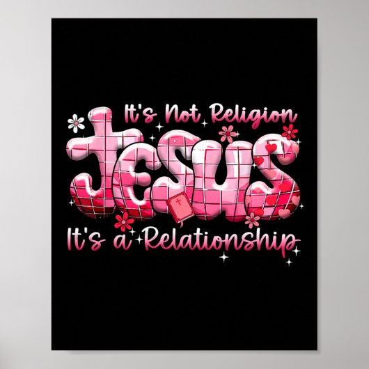 Jezus Het Is Niet De Religieuze Disco Valentijnsda Poster (Voorkant)