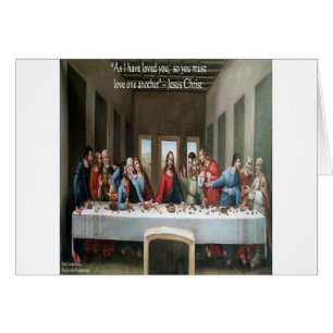 Jezus @ Het Laatste Avondmaal "Heb elkaar lief" ci