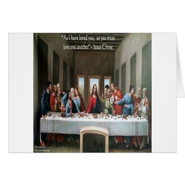 Jezus @ Het Laatste Avondmaal "Heb elkaar lief" ci (Voorkant Horizontaal)
