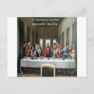 Jezus @ Het Laatste Avondmaal "Heb elkaar lief" ci Briefkaart