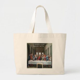 Jezus @ Het Laatste Avondmaal "Heb elkaar lief" ci Grote Tote Bag