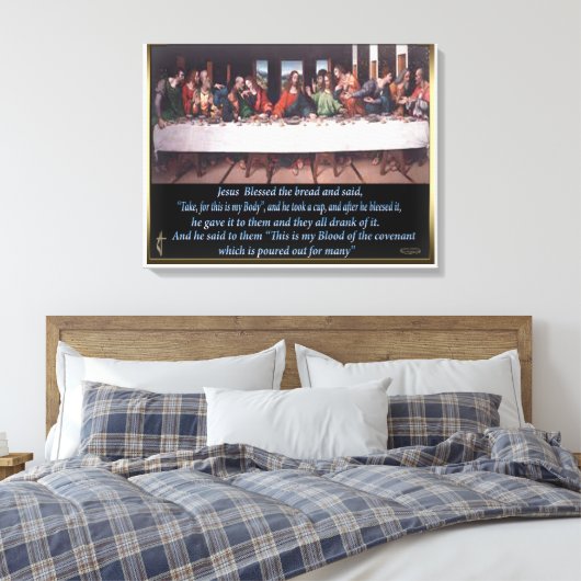 Jezus het laatste schilderij van het suikerdoek canvas afdruk (Insitu (Slaapkamer))