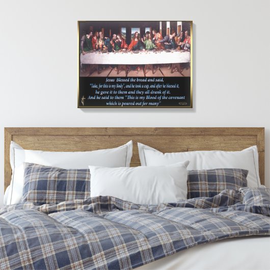 Jezus het laatste schilderij van het suikerdoek canvas afdruk (Insitu (Slaapkamer))