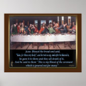 Jezus het laatste schilderij van het suikerdoek poster (Voorkant)